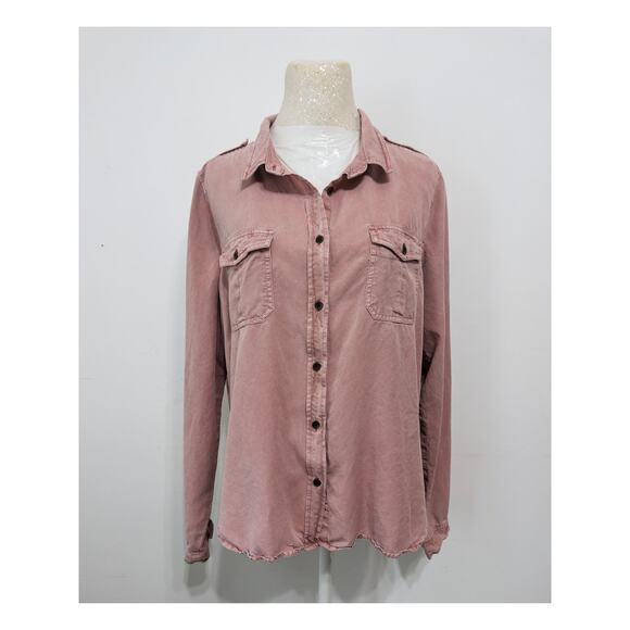 Universal Thread Goods Co. women’s button-up shirt Sz L Boho minimalcore casual - Picture 1 of 4